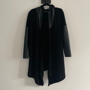 NWOT Vegan leather and Knit wrap jacket BlankNYC